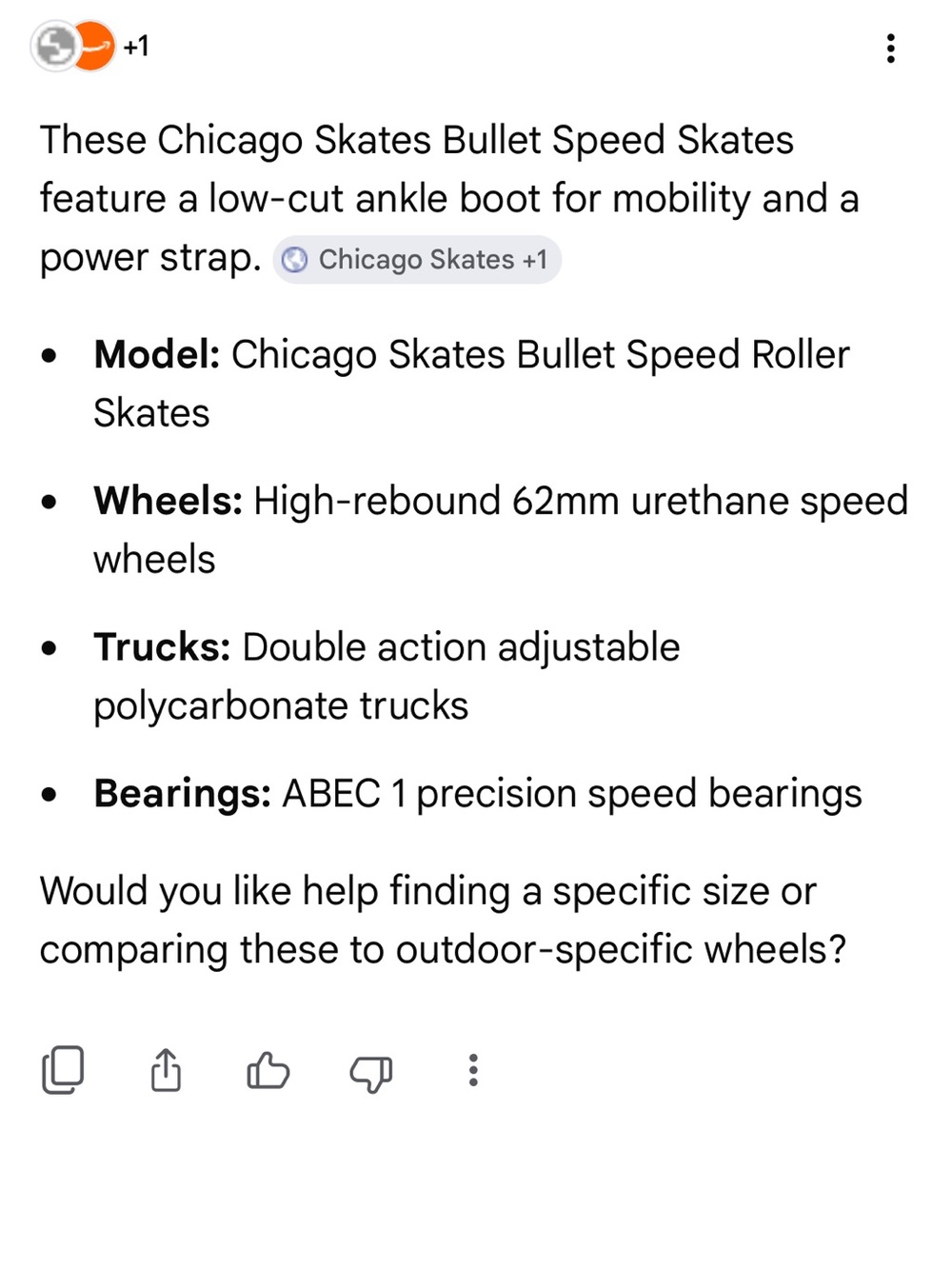 Chicago Skates Bullet Black Low-Cut Roller Skates Men’s 4 - Picture 7 of 16
